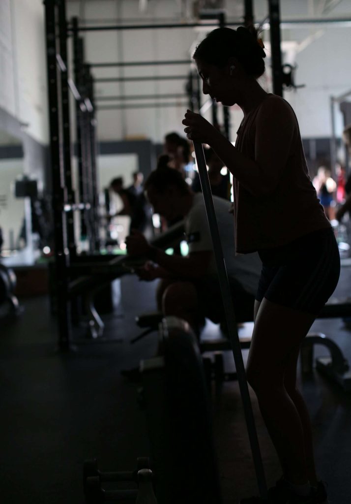 working out, in the dark